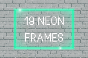 19 Vector Neon Frames