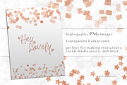 Rose gold confetti borders, a Graphic by Palette Pursuit (Thumbnail 4 of 4)