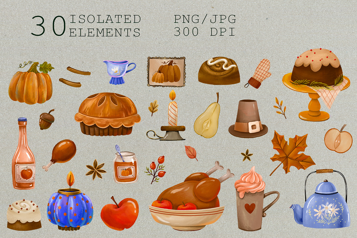 Thanksgiving Clipart Autumn Harvest, an Object Graphic by the_myro (Photo 2 of 9)