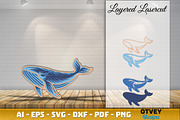 Ocean Animals Laser Cut SVG Bundle, an Animal Illustration by OTVEY DESIGN (Thumbnail 4 of 5)