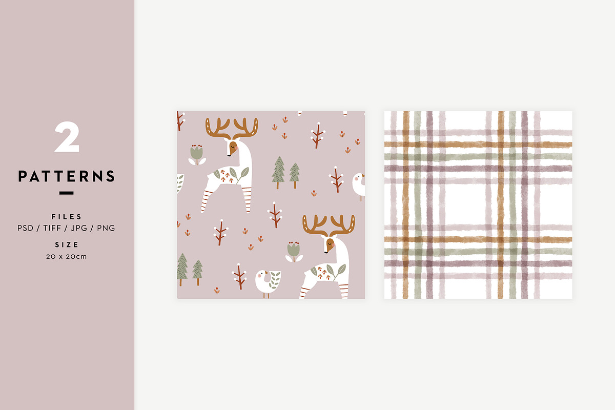 Holly mauve patterns, a Pattern Graphic by Muriel Petitpattern (Photo 2 of 4)