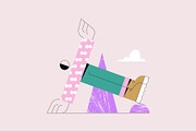 Playful Pastel Vector Characters, a Person Illustration by Léo Alexandre (Thumbnail 4 of 15)