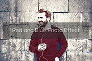 Red and Blue Photo Effect