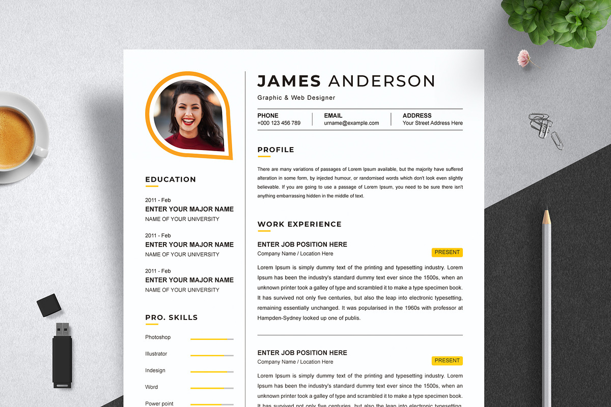Resume Template for Web designer, a Resume Template by X-Type (Photo 1 of 4)