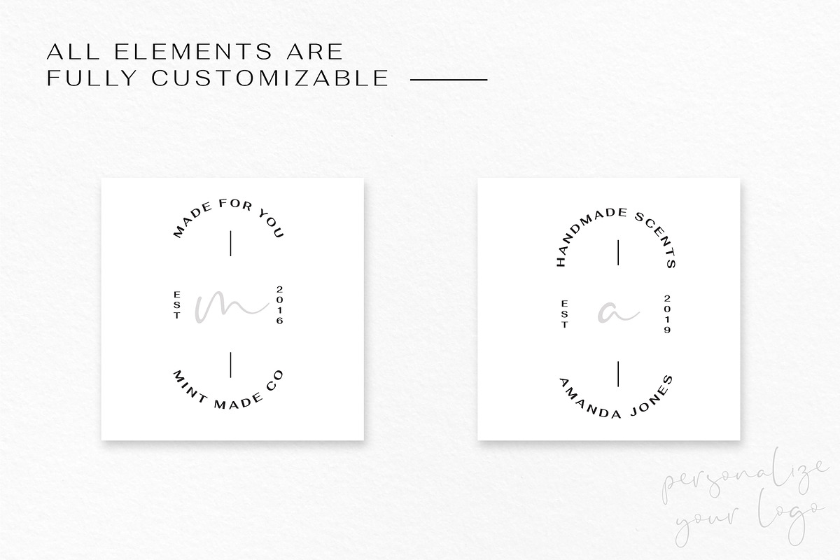 55 Minimalist Luxe Logos, a Branding & Logo Template by Mint Made (Photo 4 of 17)