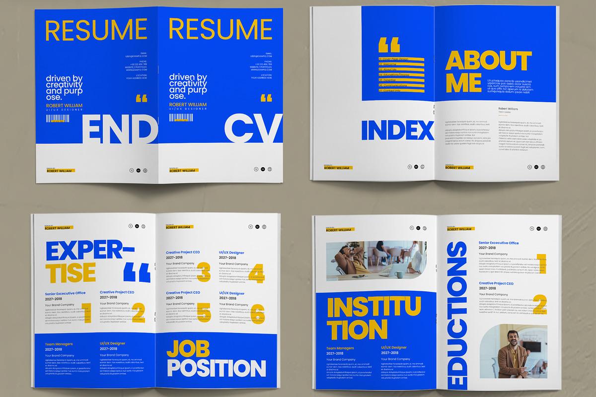 Resume Booklet and CV Portfolio, a Resume Template by ContestDesign (Photo 2 of 3)
