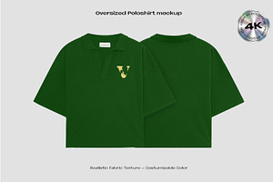 Oversized poloshirt mockup