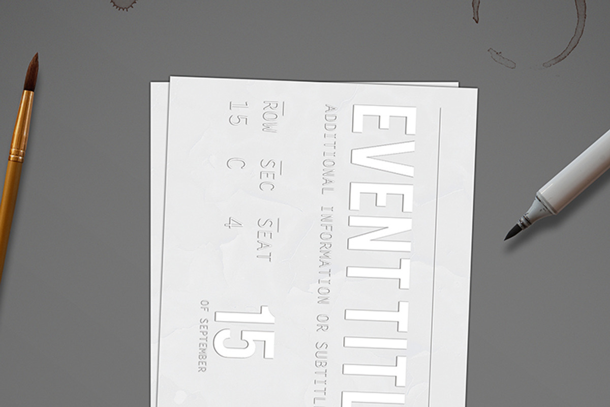White Dream Event Ticket, an Invitation Template by Tzochko (Photo 2 of 5)