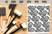 Stencil Floral Pattern, an Object Graphic by MARYCRAFTIRIA (Thumbnail 2 of 3)
