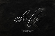 exhale. | calligraphy script font, a Script Font by Heart + Soul Studios (Thumbnail 16 of 16)