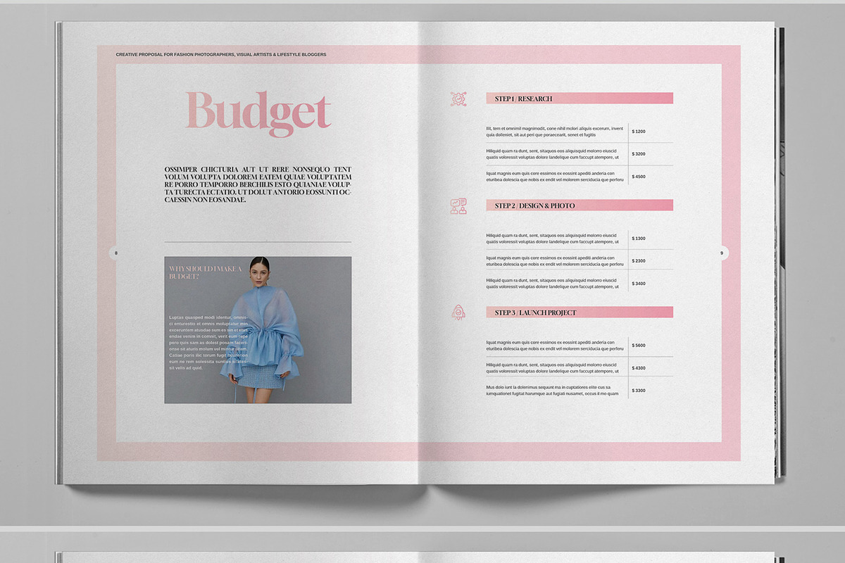 Creative Fashion Project Proposal, a Brochure Template by Boris Cupac (Photo 6 of 7)