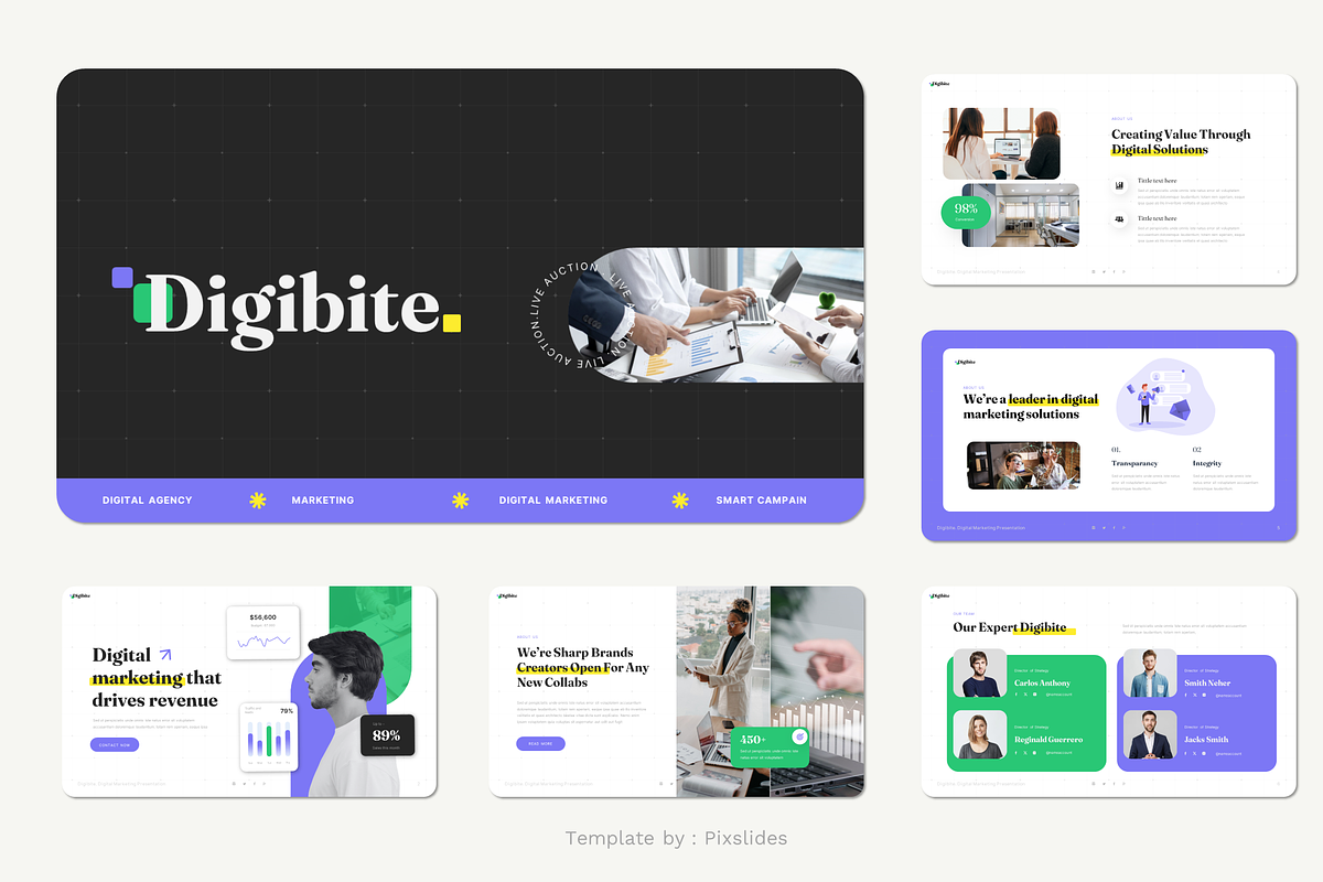 Digital Marketing PowerPoint, a Presentation Template by Pixslides (Photo 2 of 6)