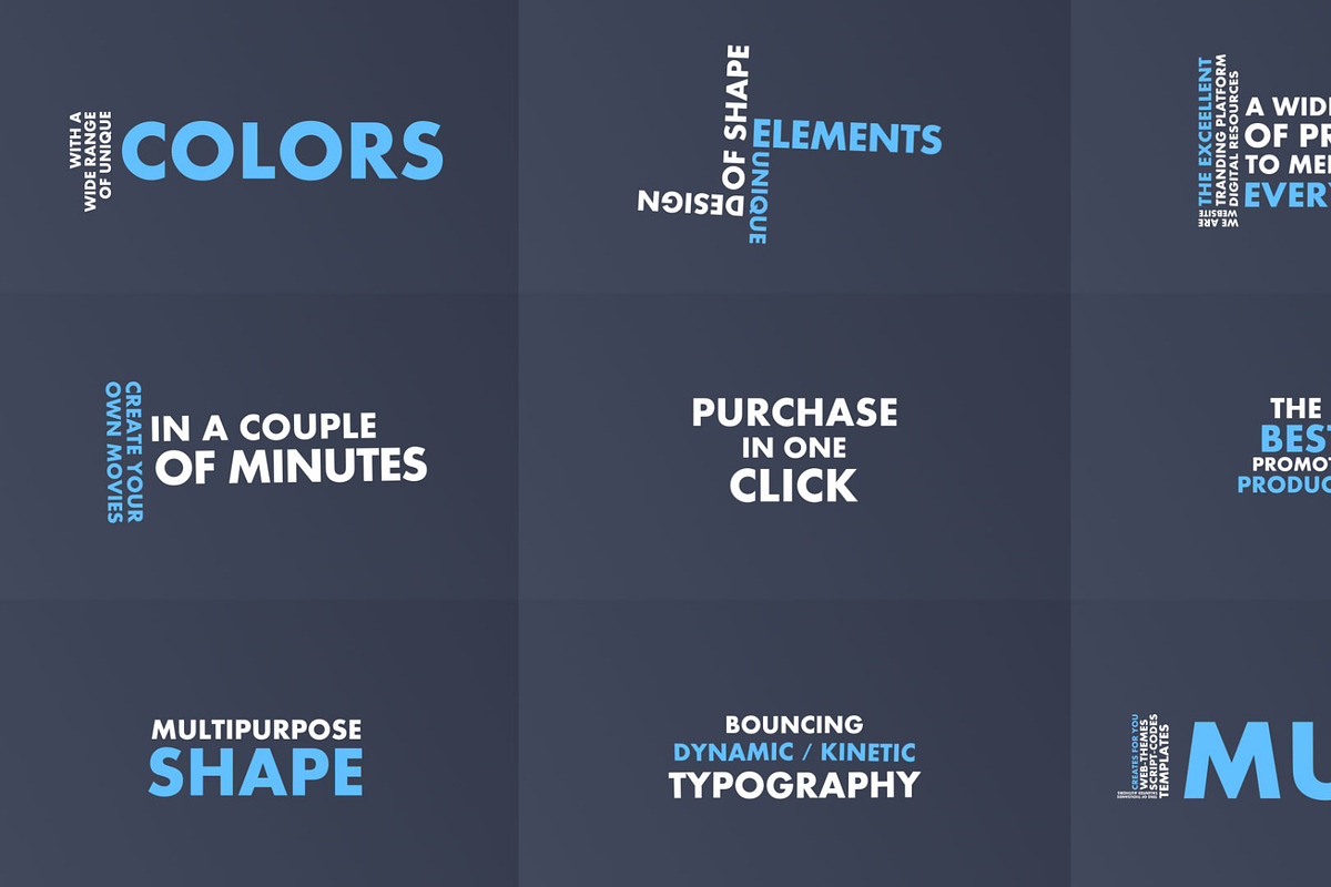Bouncing Dynamic/Kinetic Typography, a Templates & Theme by WINNVIDEO (Photo 2 of 11)