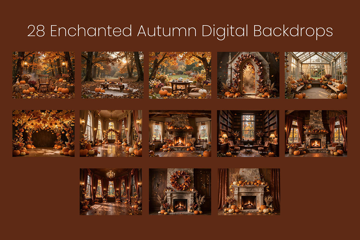 Enchanted Autumn Digital Backdrops, a Background Graphic by 3Motional (Photo 10 of 19)