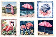 Summer Postage Stamp Clipart, an Illustration by Designworld (Thumbnail 4 of 6)