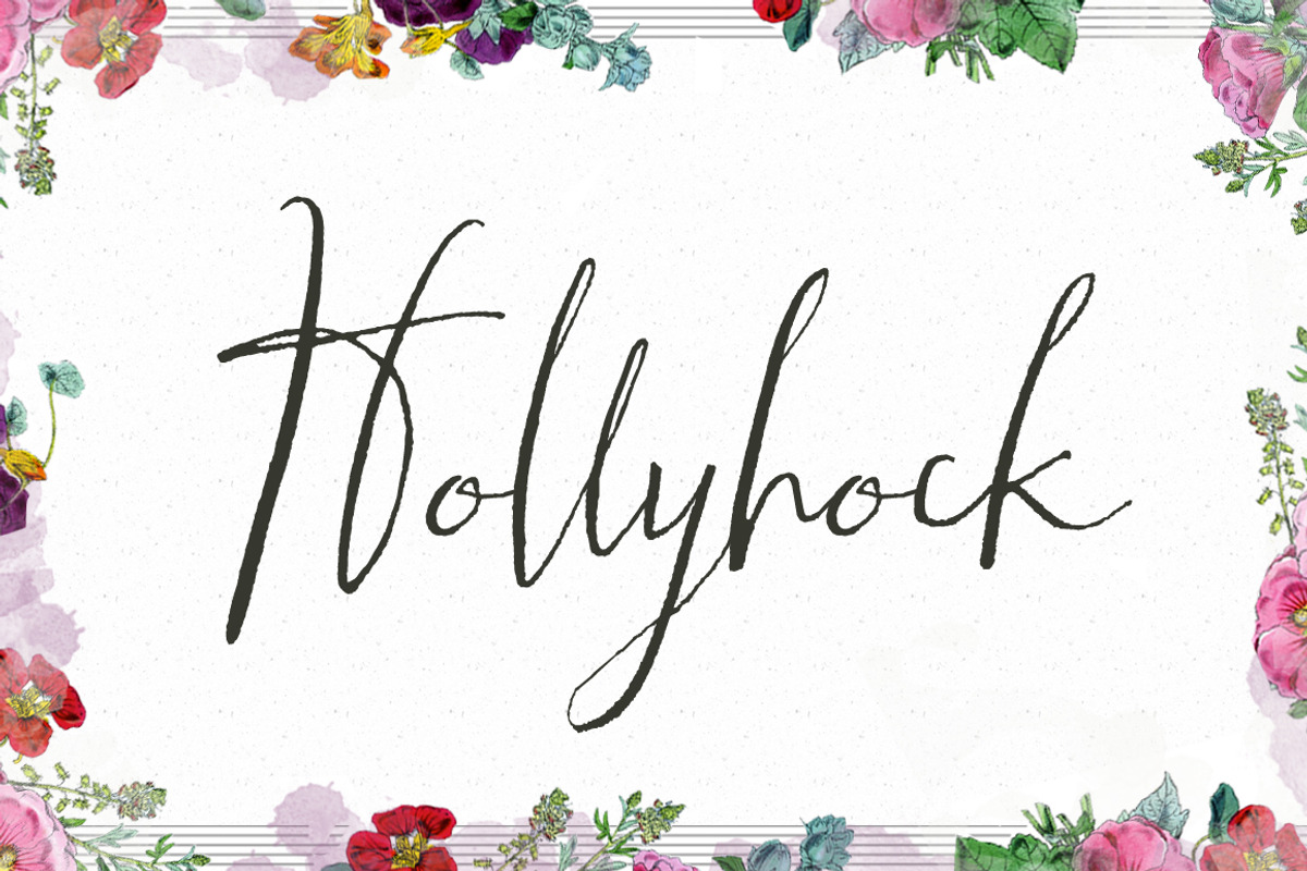 Hollyhock - A Messy Calligraphy Font