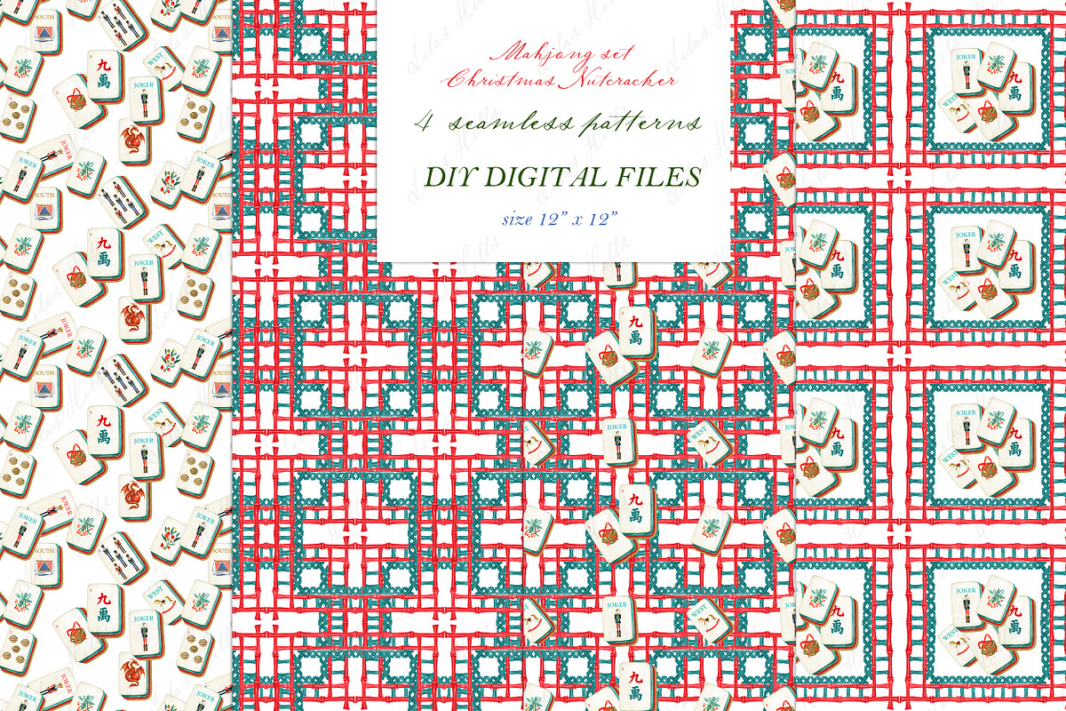 Christmas Nutcracker Mahjong Clipart, an Education Illustration by LABFcreations (Photo 4 of 5)