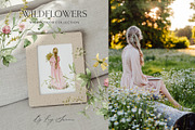 WILDFLOWERS delicate floral clipart, a Person Illustration by long summer (Thumbnail 4 of 12)