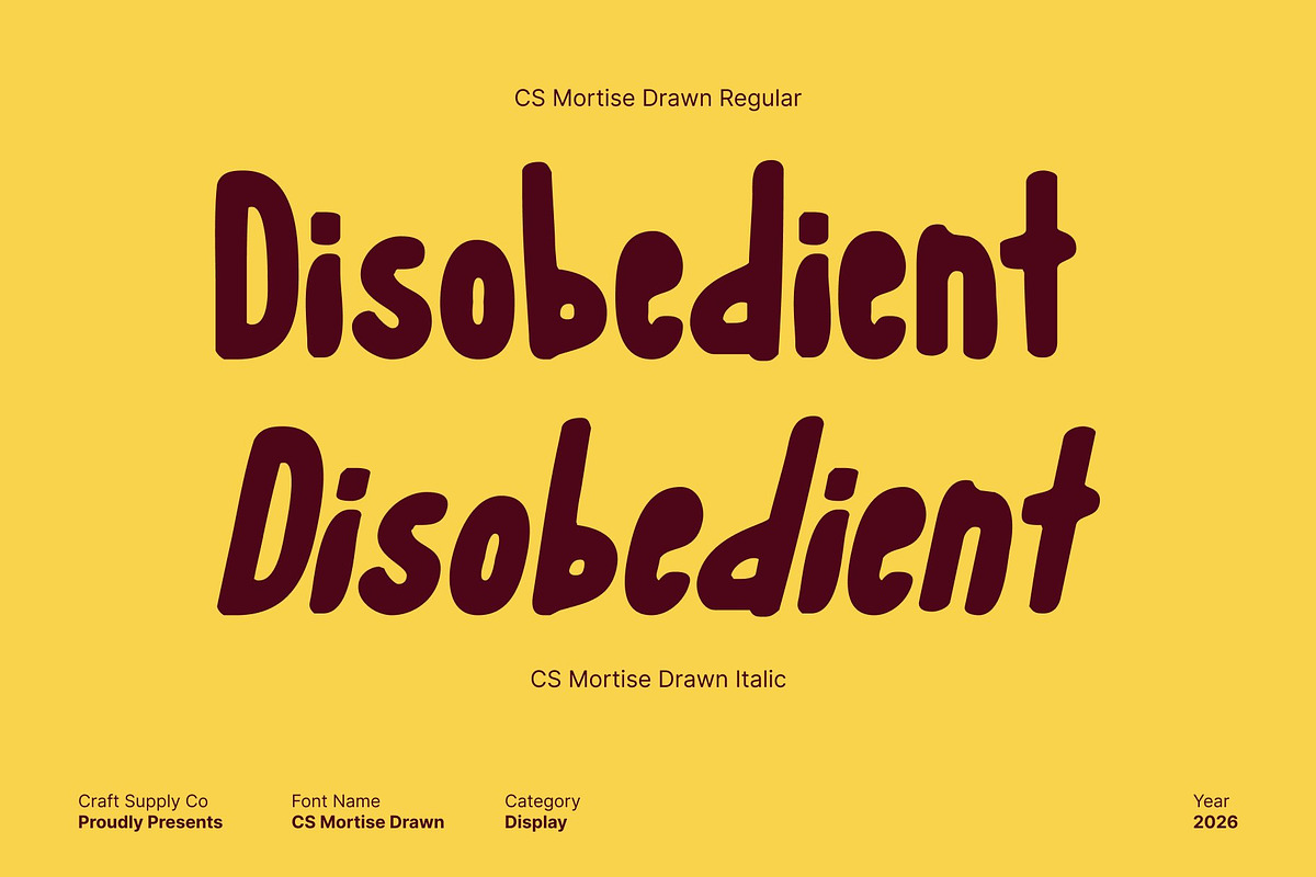 CS Mortise Drawn, a Handwritten Font by Craft Supply Co. (Photo 6 of 8)
