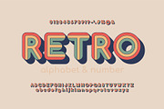 Striped Retro 70s Alphabet, a Graphic by Pro_Vector (Thumbnail 1 of 2)