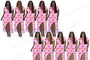 Aloha Girls | Summer Clipart, a Person Illustration by GlamArtZhanna (Thumbnail 4 of 5)