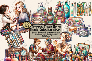 ESTHETICIAN BEAUTICIAN CLIPART PACK, a Person Illustration by Daring Digies