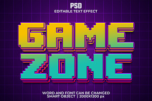 Game Zone 3d Editable Text Effect