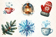 Snowflakes and Winter Scenes Clipart, an Illustration by DreamCafeArt (Thumbnail 7 of 8)