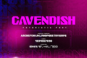 Cavendish Futuristic Font, a Sans Serif Font by Intenseartisan (Thumbnail 1 of 2)