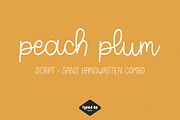 Peach Plum | Handwritten Script Font, a Script Font by Typed Up Studio (Thumbnail 1 of 14)