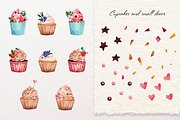 Cakes. Sweet watercolor clipart, a Decorative Illustration by a_ptichkina (Thumbnail 7 of 11)