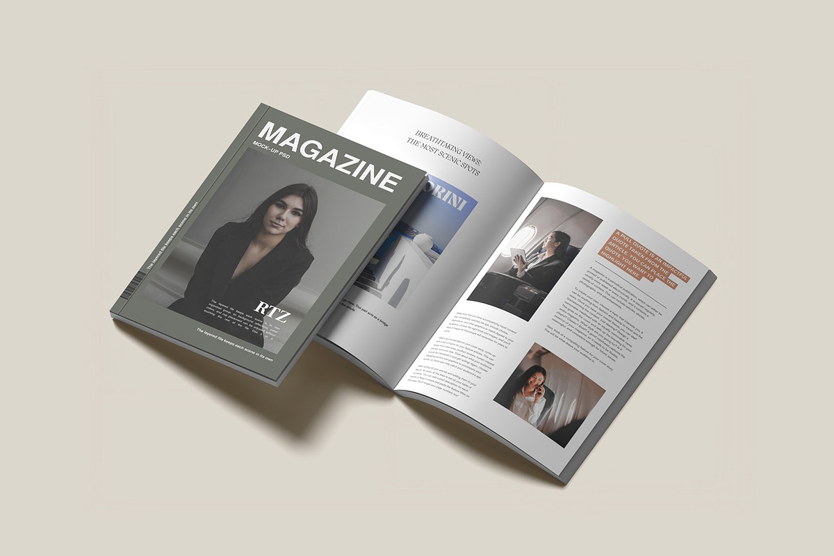 Minimalist Magazine Mockup, a Books & Magazine Mockup by Sweetdady (Photo 7 of 8)