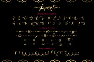 Shipwest - Tail Swash Script Font