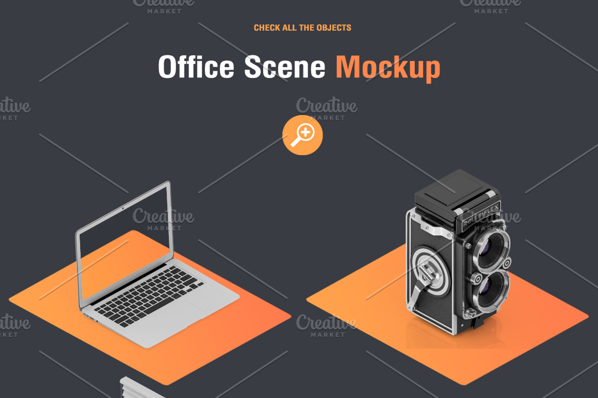 Isometric Office Scene Mock-up, an iPhone Mockup by IsometricWorld (Photo 5 of 7)