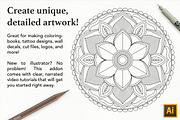 Mandala Creator Pro for Ai CS5+, an Action Add-On by Drifter Studio (Thumbnail 3 of 8)