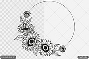Sunflower Frame SVG PNG Bundle, an Illustration by Actual Pixel (Thumbnail 22 of 23)