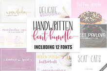 Handwritten Font Bundle - 12 Fonts