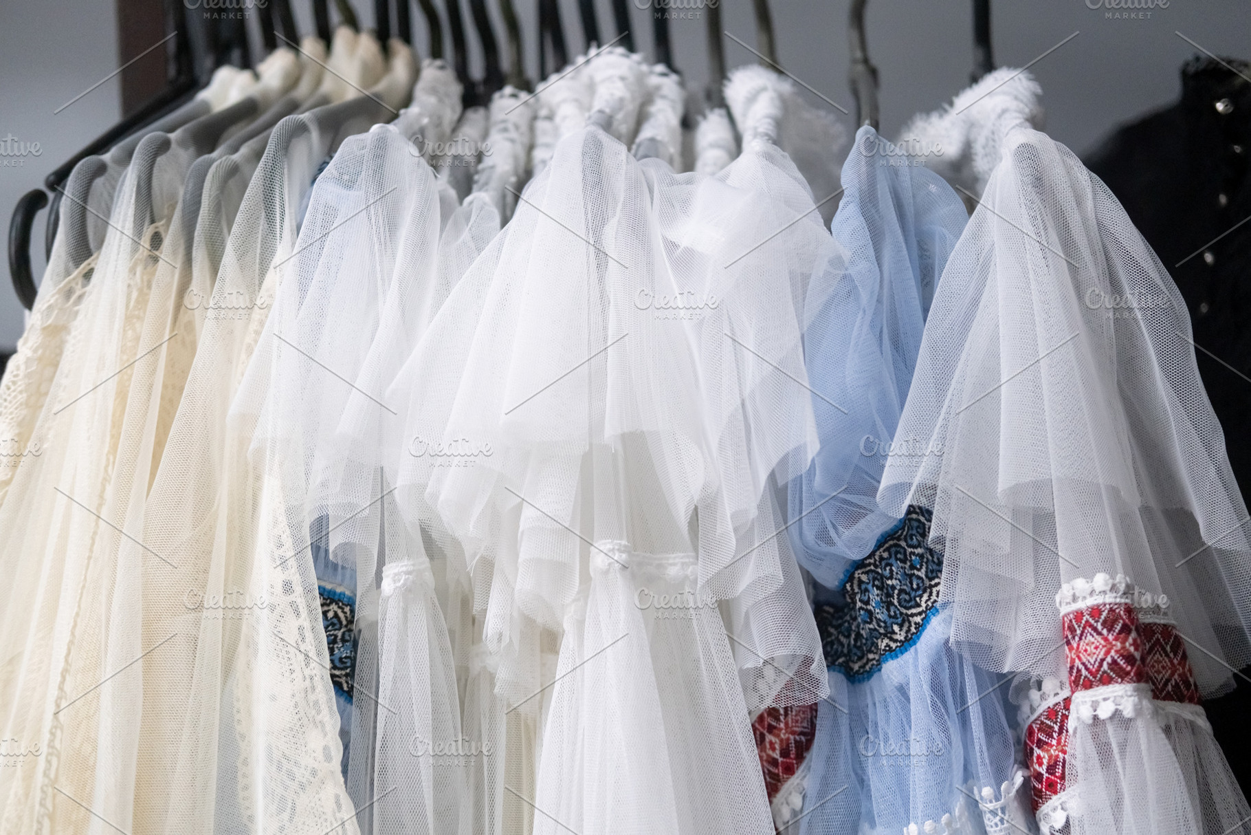 Fashion showroom clothing rack collection dress, a Beauty & Fashion Photo by Photo Drive Studio