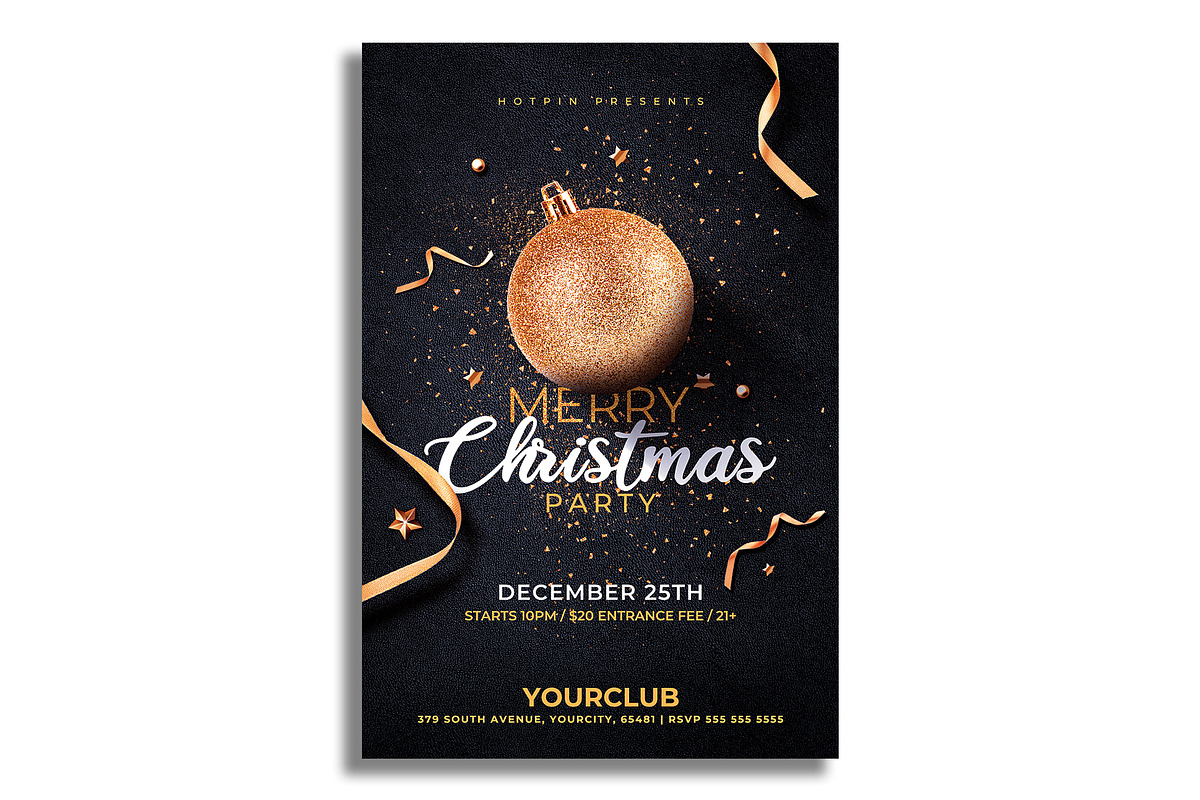 Christmas Invitation Flyer Template, a Flyer Template by Hotpin (Photo 2 of 3)