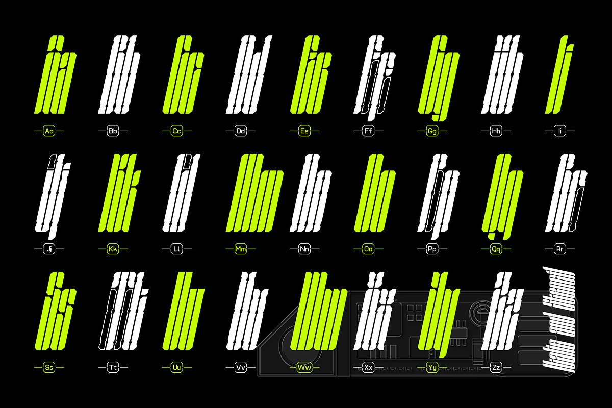 SEGAPUNK EXTENDED FONT FAMILY, a Symbol Font by Font For Zula™ (Photo 6 of 14)