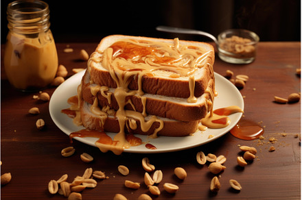Buttery Peanut butter. Generate Ai, a Food & Drink Photo by Ylivdesign