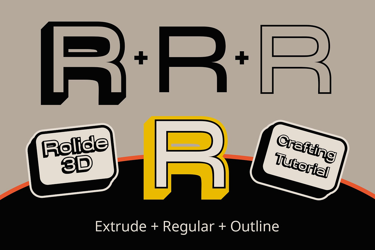 Rolide 3D, a Sans Serif Font by Craft Supply Co. (Photo 5 of 8)