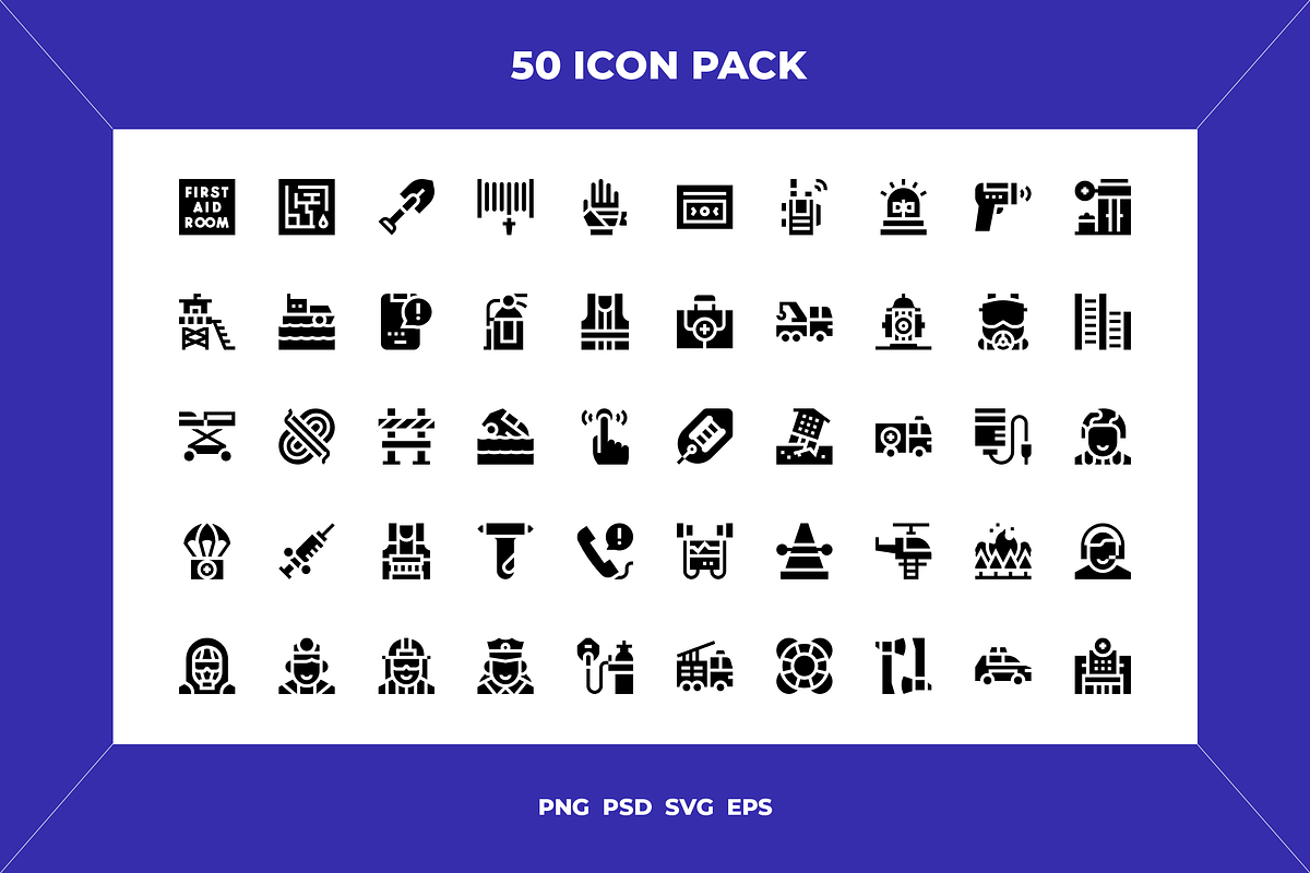 Emergency services icons, an Outline Icon by Wencory (Photo 1 of 2)