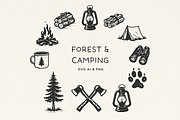 Forest Adventure Hand-Draw Clipart, an Object Illustration by Rasgood (Thumbnail 6 of 9)