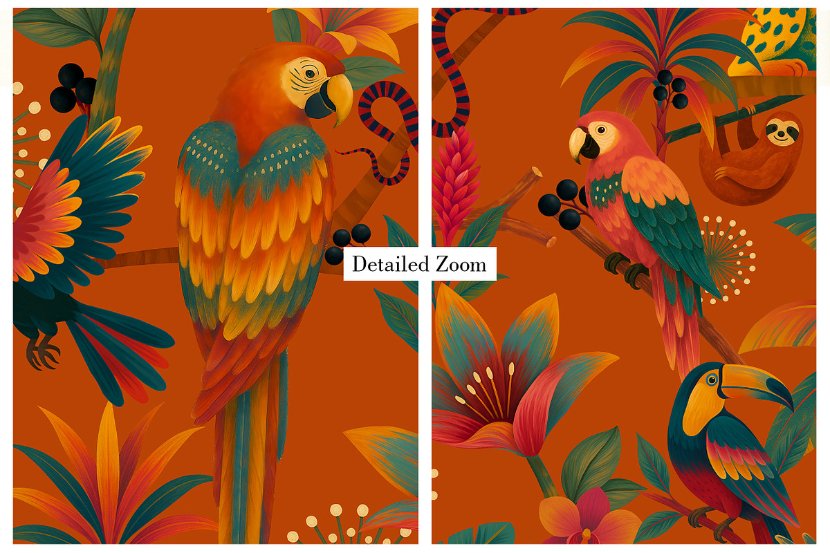 Amazonian Botanical Seamless, a Wallpaper Graphic by Luiz da Rolt Grathwohl (Photo 5 of 8)