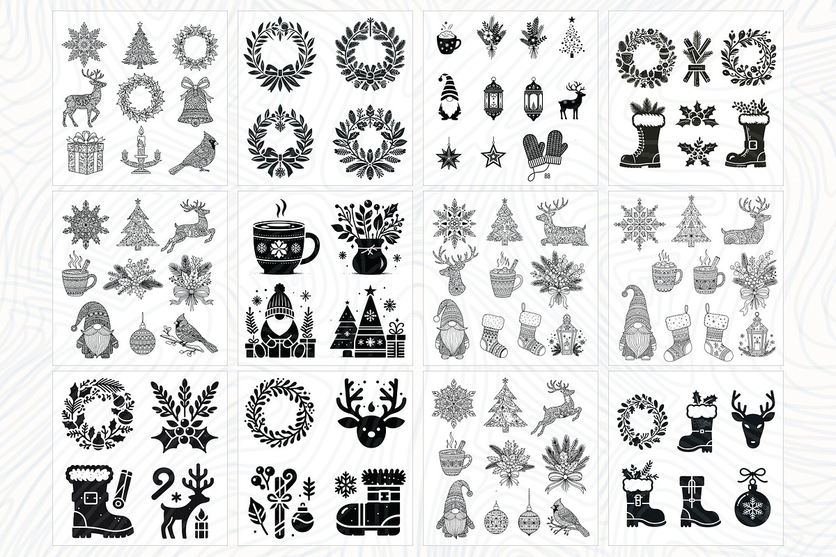 900 Christmas icons collection, a Seasonal Illustration by Sofia's Fashion (Photo 2 of 8)