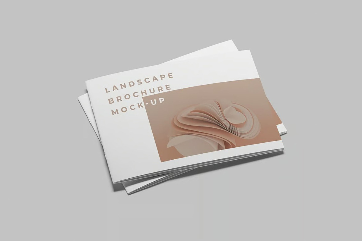 Landscape Brochure Mockup, an Advertising Mockup by Se٧enStudio (Photo 2 of 5)