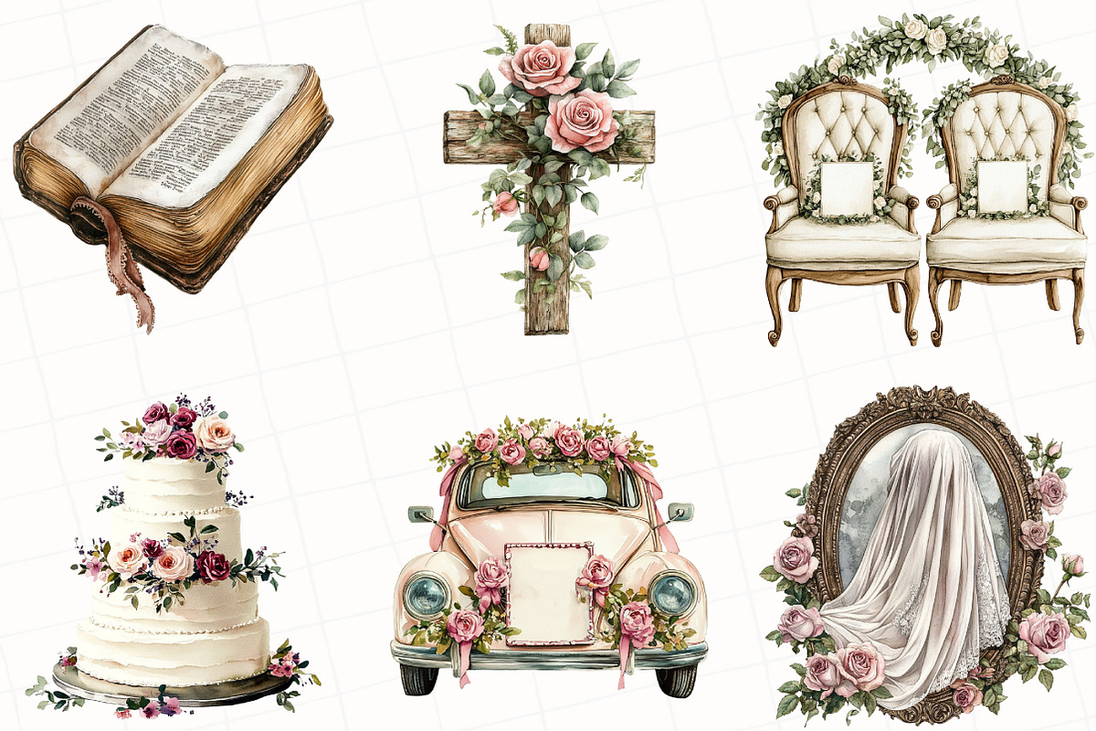 Christian Wedding Clipart, an Illustration by OK Design (Photo 5 of 5)