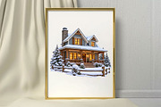 Winter Shop Buildings Clipart Bundle, an Object Graphic by FiveStarCrafting (Thumbnail 2 of 13)