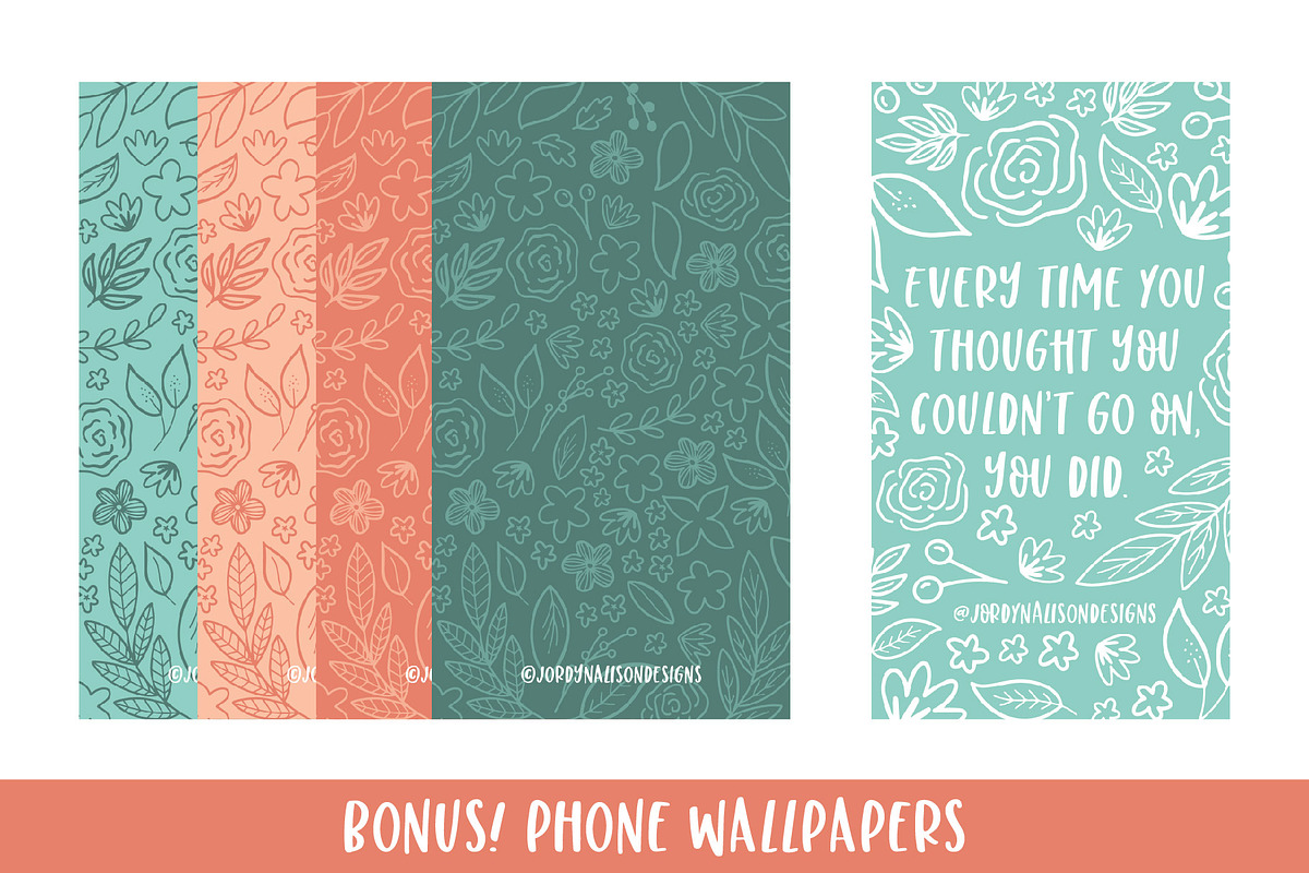 Honey Suckle & Modern Florals Bundle preview 5